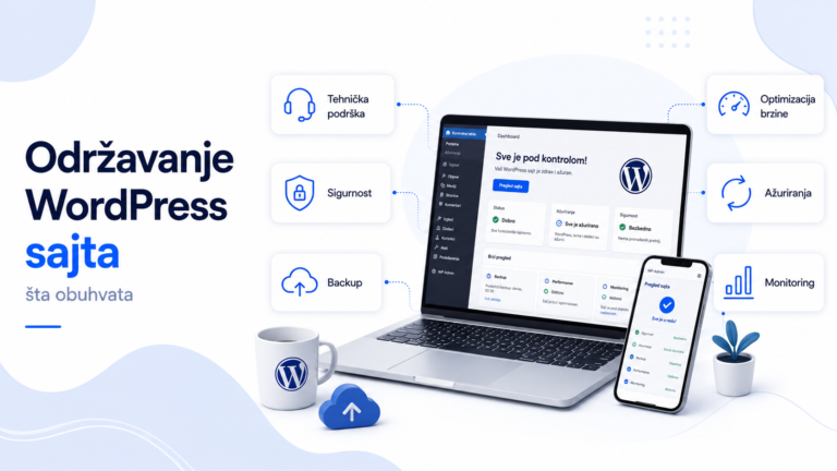 Održavanje WordPress sajta – tehnička podrška, sigurnost, backup i optimizacija brzine